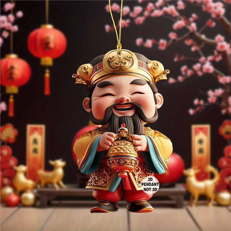 

Акриловая статуэтка Бога Процветания: Год Змеи 2025, Классический стиль, 2D подвесное украшение для китайского Нового года. Standard