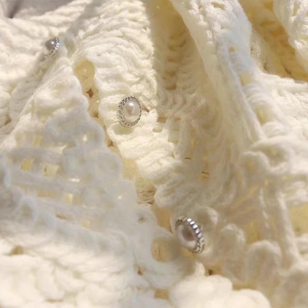 Dámské Ručně vyráběné Hollow Out Slim Fit Cardigan 2024 Jaro Léto Bohemain Tops C-004