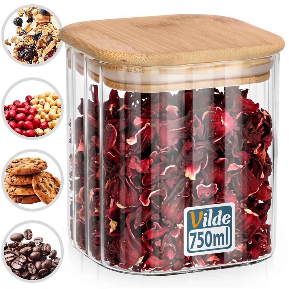 Glass Container for Loose Products with Lid and Seal 750 Ml