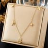 DIEYURO 316L Stainless Steel Golden Octopus Starfish Inlay Zircon Star Pendant Necklace for Women Ocean Neck Chain Jewelry Gift