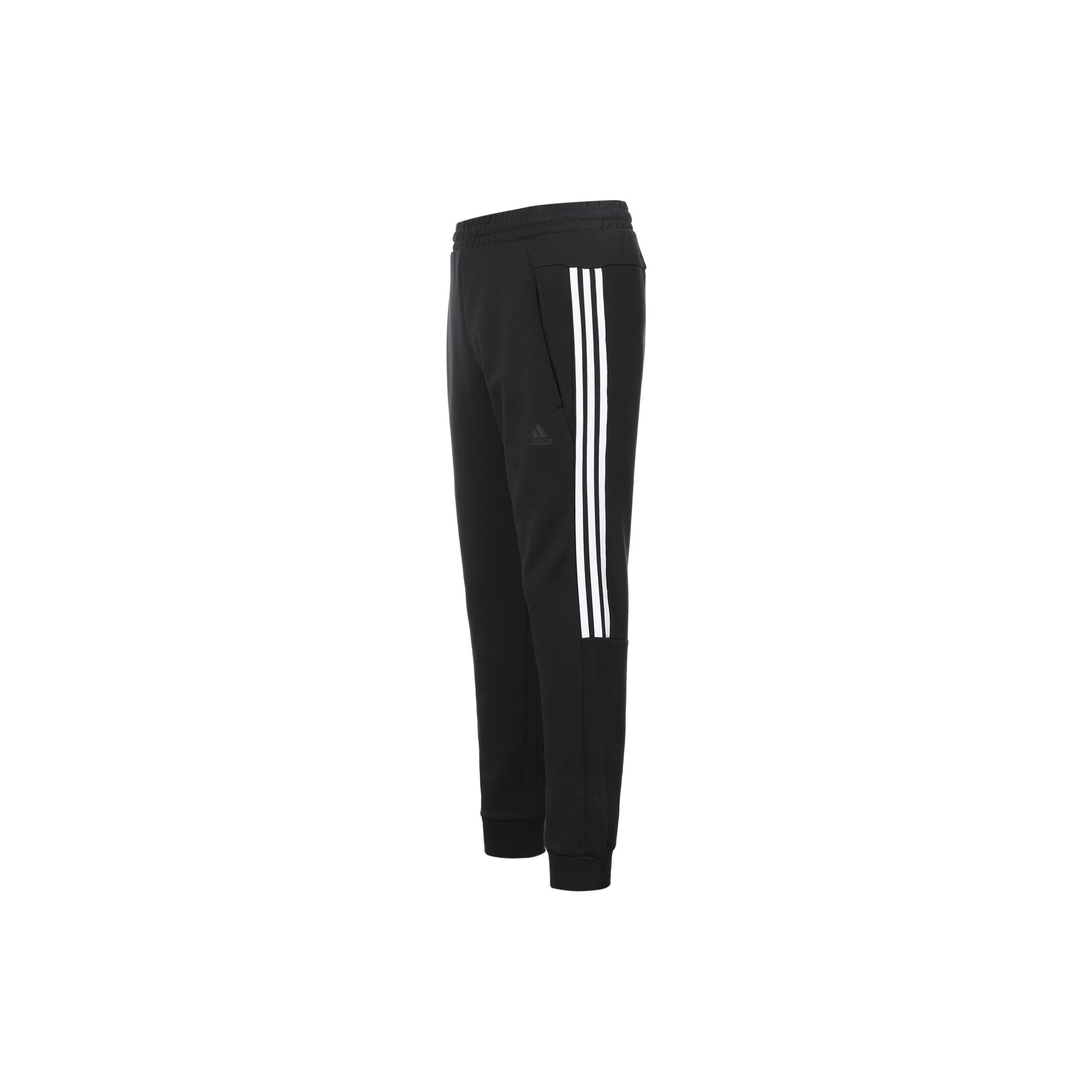 adidas Casual Sports Bundle Feet Lacing Stripe Knit Long Pants Black Men s GP1014 XXL
