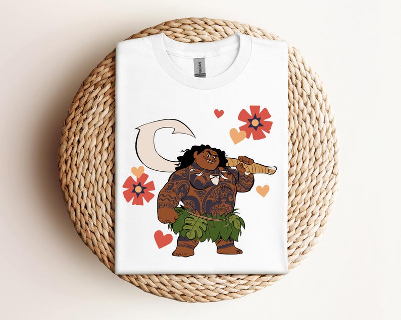 Vintage Moana Maui Metal Rock Portrait T-Shirt, Disney Moana 2 Movie Shirt, Maui Shirt For Men Disneyland Family Vacation, Magic Kingdom 130