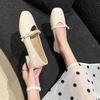 Mary Jane Fairy with Skirt Small Leather Single Shoes Female 2024 New Spring and Autumn Evening Evening Gentle Evening Breeze Flat-bottomed Grandma