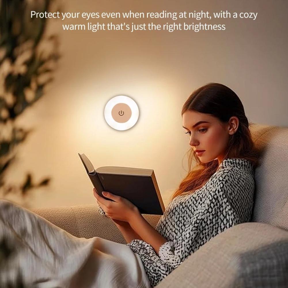 1-3Pcs Touch Dimming LED Night Light USB Rechargeable Night Lamp Dedroom Kitchen Cabinet Wardrobe Lamp Staircase Wireless Closet Light