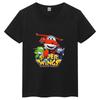 Summer Disney Super Wings Ledi Cartoon Pattern Printed Children's T-shirt Round Neck Casual Parent Child Top Short Sleeve