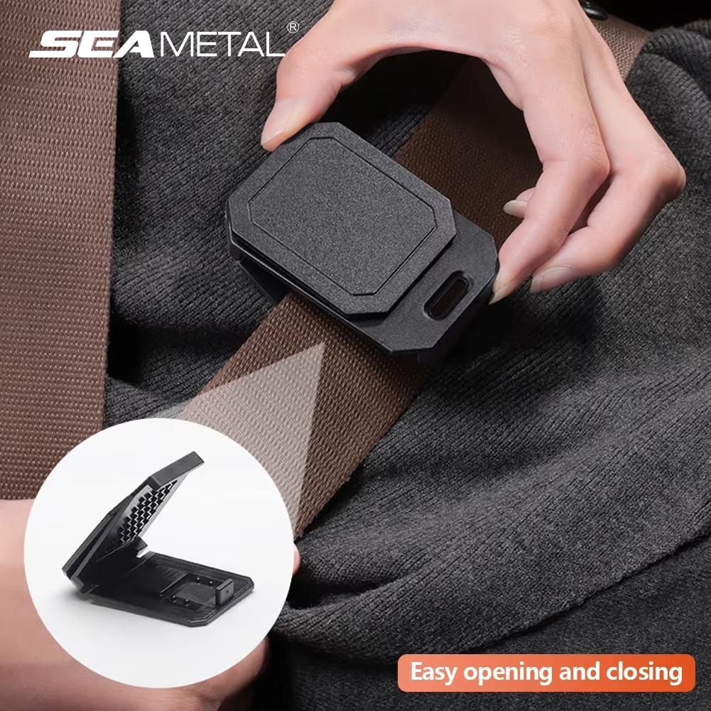 SEAMETAL Clip per Cintura di Sicurezza Auto Antiscivolo Regolabile Fibbia Cintura di Sicurezza Plastica Fermo Robusto per Cintura di Sicurezza Morsetto Semplice Clip di Fissaggio