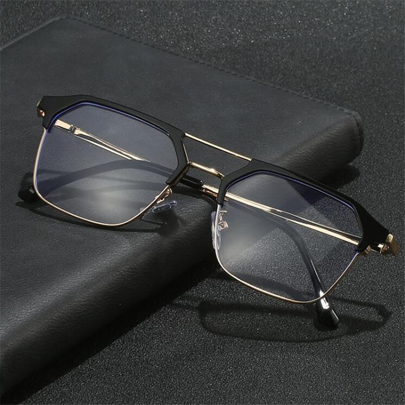 Vintage Anti Blue Rays Irregular Prescription Glasses For The Nearsighted Student Short-Sight Eyewear Diopter 0 -0.5 -0.75 To -6
