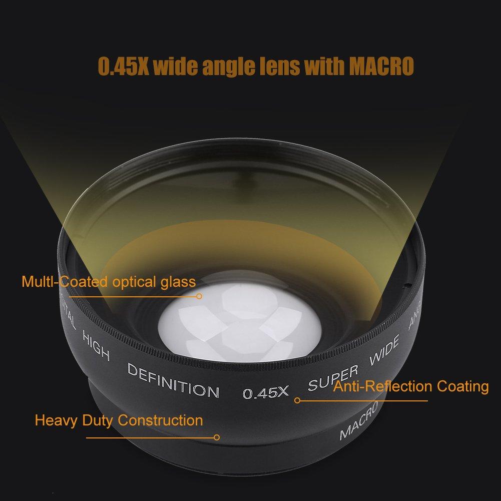 Lente Macro Universal de 52mm com Vidro Ótico e Revestimento para Redução de Halo e Inclui Lentes Frontal e Traseira Compatível com Todas as DSLR e Digitais