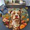 Pitbull Round Area Rug,Carpet Rug for Living Room Bedroom Sofa Playroom Decor,Non-slip Floor Mat