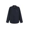 FW23 Solid Logo Letter Print Long Sleeve Shirt Men Shirts Navy-Blue 6RZC06-ZNXLZ-1510