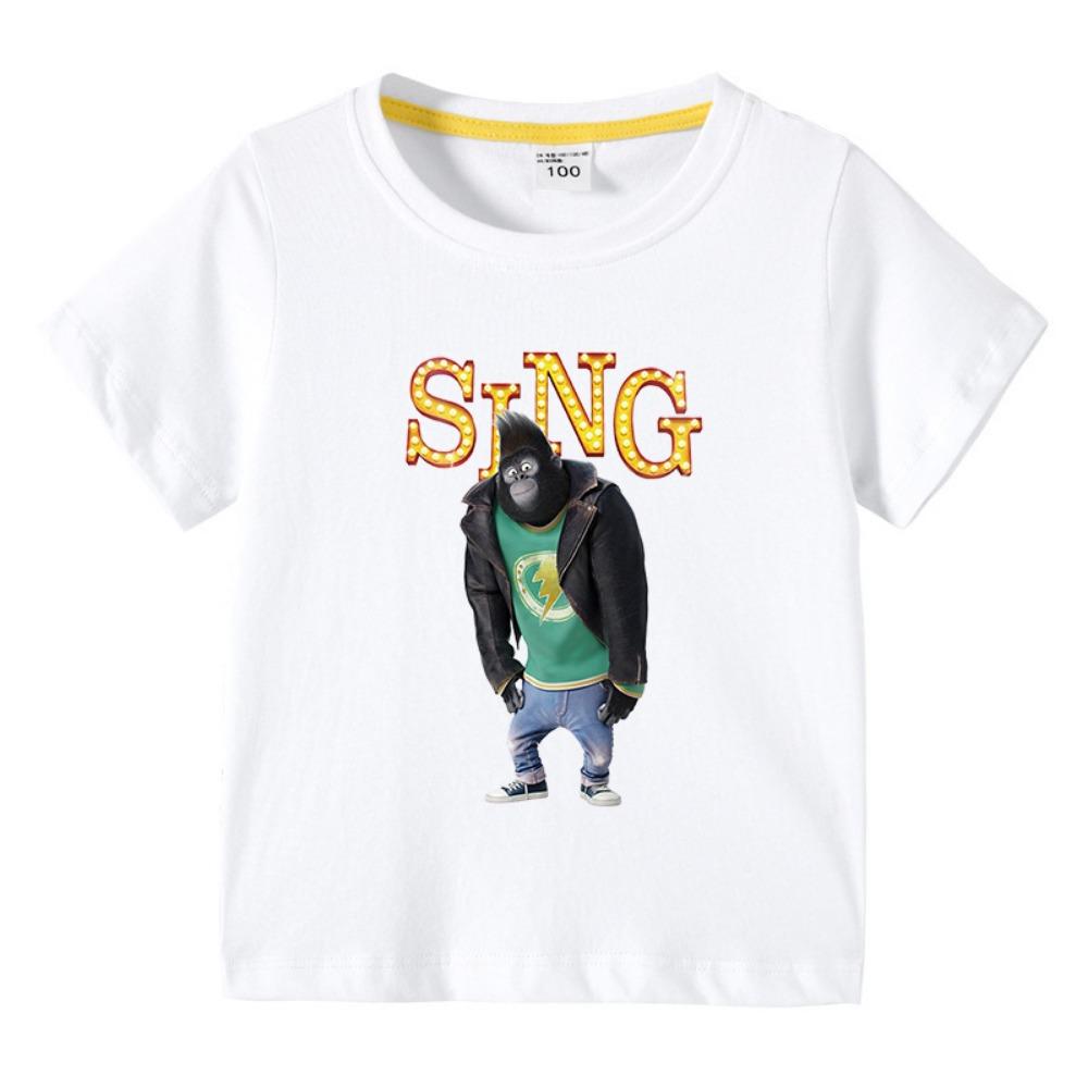 Kinderkleidung Kurzarm-T-Shirts Sing Film Grafik Kinder Sommer Lässig Niedlich T-Shirt
