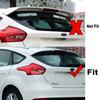 2015 Till 2018 För Ford Focus Halvkombi Bakruta Spoiler Sidovinge Kåpor Delare Av Högkvalitativ ABS Blank Svart Karosskit