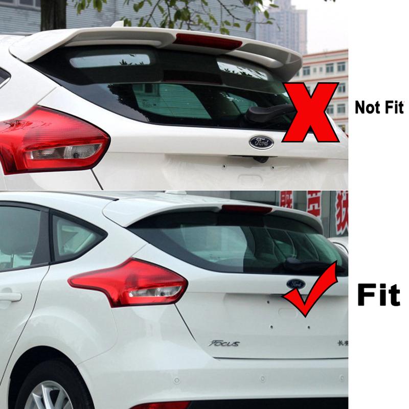 2015 Till 2018 För Ford Focus Halvkombi Bakruta Spoiler Sidovinge Kåpor Delare Av Högkvalitativ ABS Blank Svart Karosskit