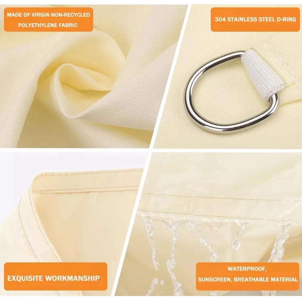 Waterproof Sun Shade Sail Square Rectangle Triangle Garden Canopy UV Block Pool Shade Cloth Sun Shelter Camping Hiking Tents