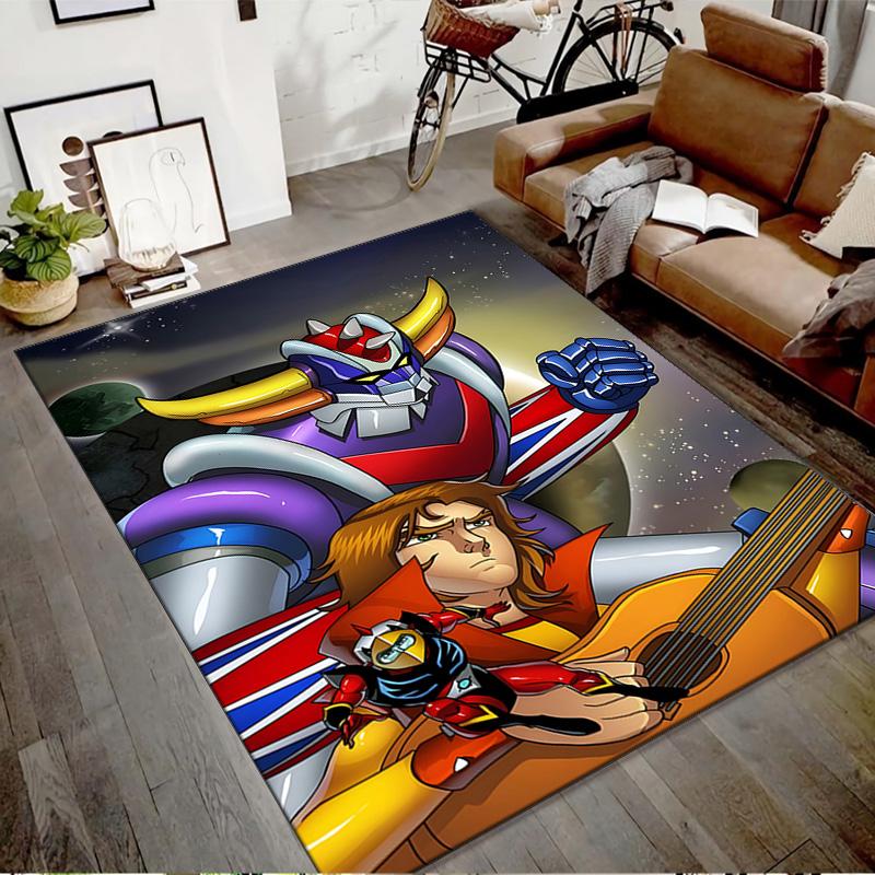 1pc UFO Robot Grendizer4 Design Printed Area Rug Carpet for Bedroom Living Room Home Decor Rugs Mat Non Slip Mat Rug for Bedside
