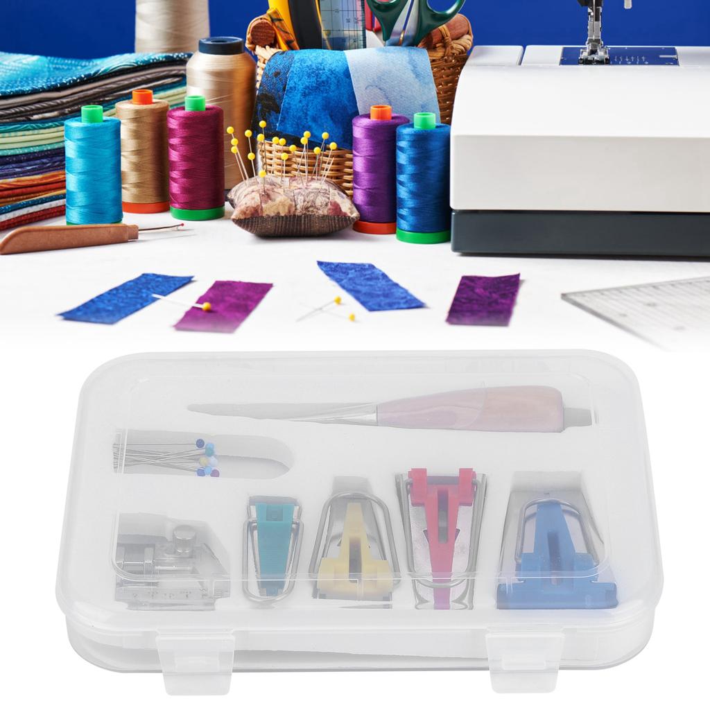 Multifunction Fabric Bias Tape Maker Set DIY Splicing Sewing Quilting Binding Tool Set