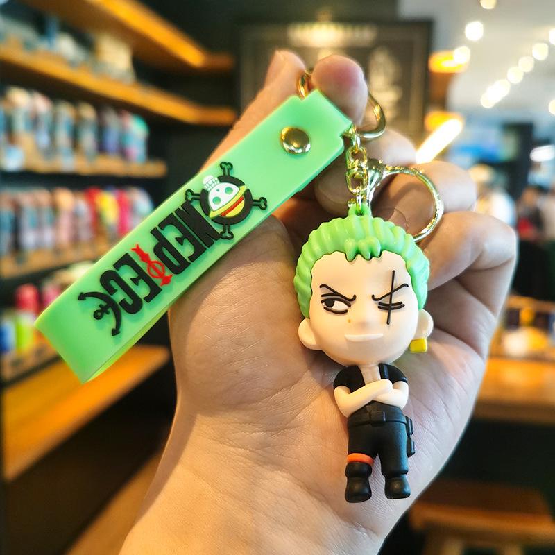 Cartoon Knit Luffy & Zoro Keychain Pendant