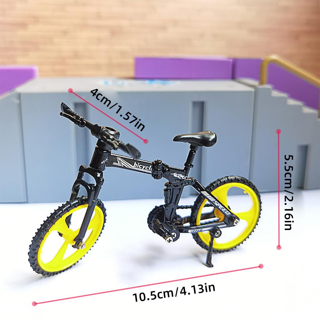 Alloy Folding Mountain Bike Model Toy Mini Finger Bike Fingertip Scooter