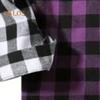 Fall Winter Men Shirt Coat Plaid Print Long Sleeves Chest Pocket Adjustable Drawstring Hood Single-breasted Patchwork Loose Contrast Color Jacket
