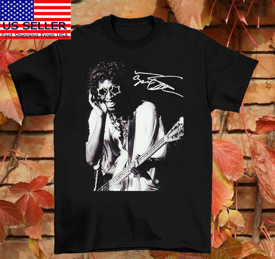 Bootsy Collins Live In Concert Signed Adult Cotton T-Shirt Full Size BT087 Unisex T-Shirt XL