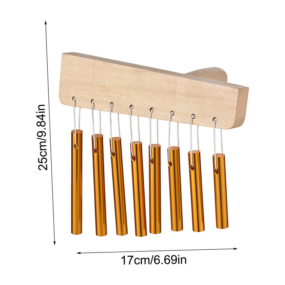 Chimes Instrument Single Row Bell Chime Hand Percussion Instruments Sound Healing Instruments for Adults Women Men Beginners золотой