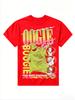 2026 New PreChristmas Nightmare Oogie Boogie Beware of Printed Oversized Short Sleeve Crew Neck Tops for Unisex and Women
