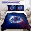 Set Biancheria da Letto Rangers FC Stampato 3 Pezzi Copripiumino Traspirante con Federe Biancheria da Letto Decorativa per Camera da Letto Casa