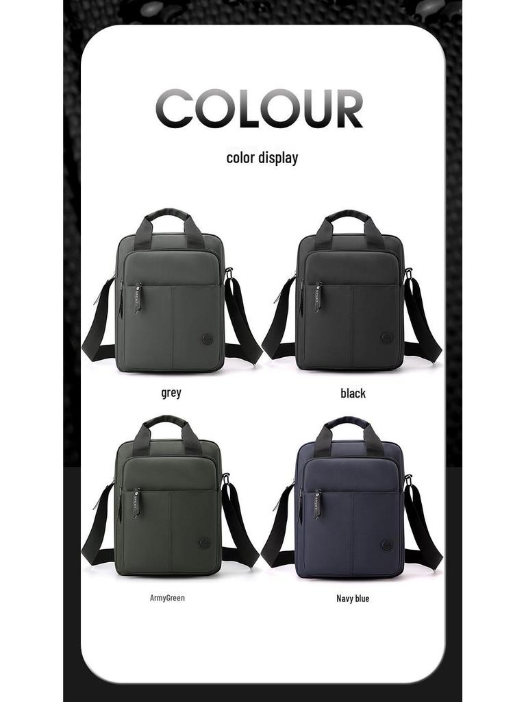 Geantă de umăr verticală pentru bărbați, cu capacitate mare și buzunare multiple, pentru afaceri, călătorii și timp liber