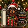 Clear Acrylic Money Clip Christmas Cash Gift Holder Ornament, Cute Dog for Kids Gift, Xmas Tree Hanging Decoration Holiday Party Supplies Box
