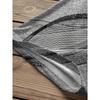 Large size women's clothing comfortable and breathable casual T-shirt, abstract line printing round neck seven