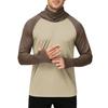 Herren Casual Outdoor Kapuzen Langarm Sonnenschutzhemd Leicht Atmungsaktiv Schnelltrocknend UV-Schutz Top für Sport Wandern