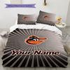 Name Custom Baltimore Orioles Pattern Bedding Set Quilt Cover Pillowcase Home Decor Gift (1 * duvet cover + 2 * pillowcase, without core)
