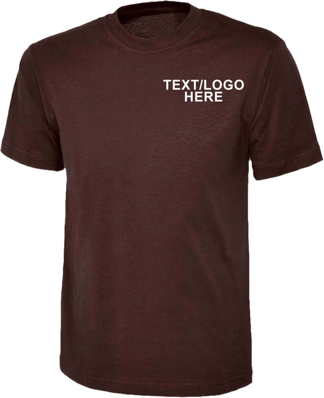Personalised Embroidered Classic T Shirt With Logo, Workwear Tee Free Embroidery XL