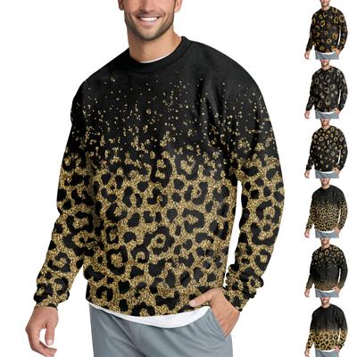 Men's Casual Fashion Printed Round Neck Pullover Sweatshirt