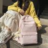 Schoolbag Japan and South Korea solid color backpack female ins junior high school high school student schoolbag large capacity backpack male tide ins
