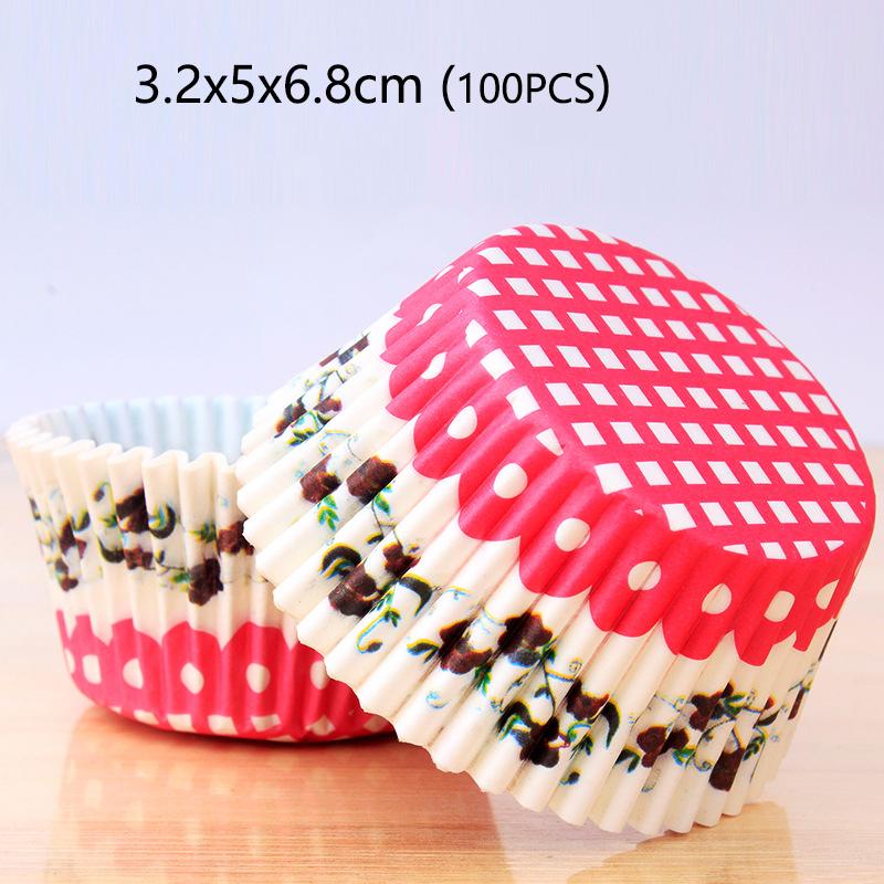 100Pcs Muffin Cupcake Paper Cups Cupcake Liner Baking Muffin Box Cup Case Party Tray Cake Decorating Tools Birthday Party Decor