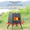 Outdoor Camping Stainless Steel Folding Wood Stove - Tent Heating, Lighting, Picnic - Cross-border Tourism