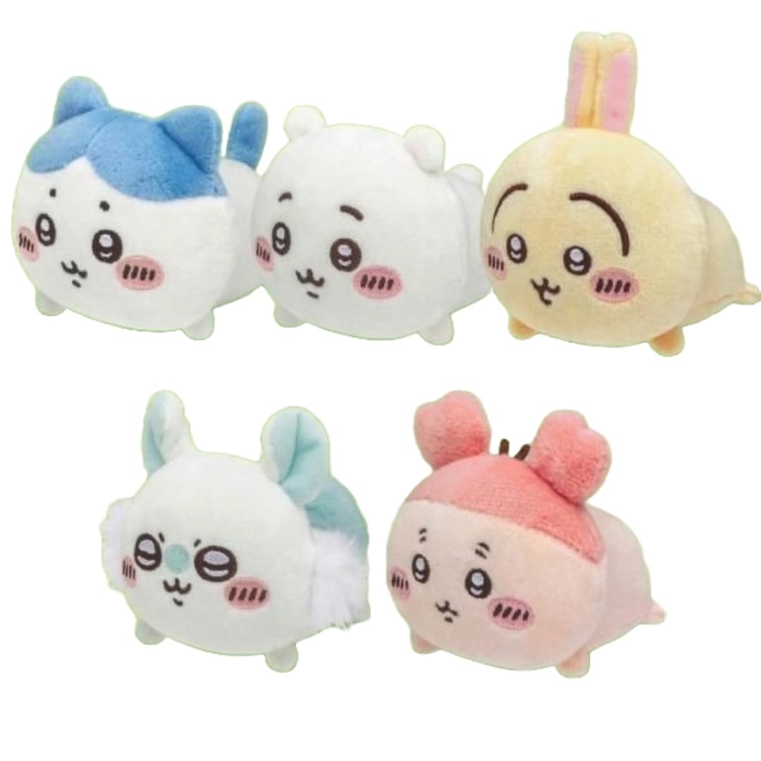 

Парад Чиикавы Лежачая плюшевая игрушка (Перепродажа) x Полный набор из 5 штук, Полный комплект, Капсульная игрушка гашапон