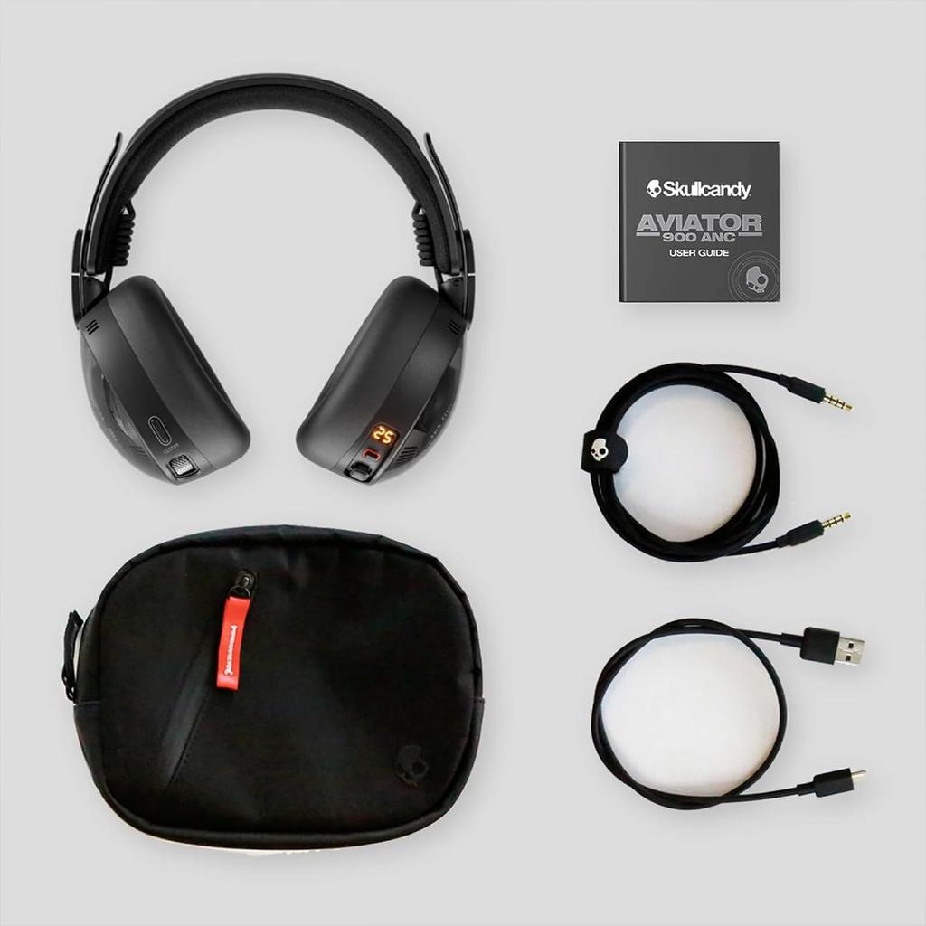 Official Skullcandy Store Aviator 900 ANC THX Spatial Audio + Head Tracking 6-Mic Active Noise Cancelling Wireless Headphones with External Sound