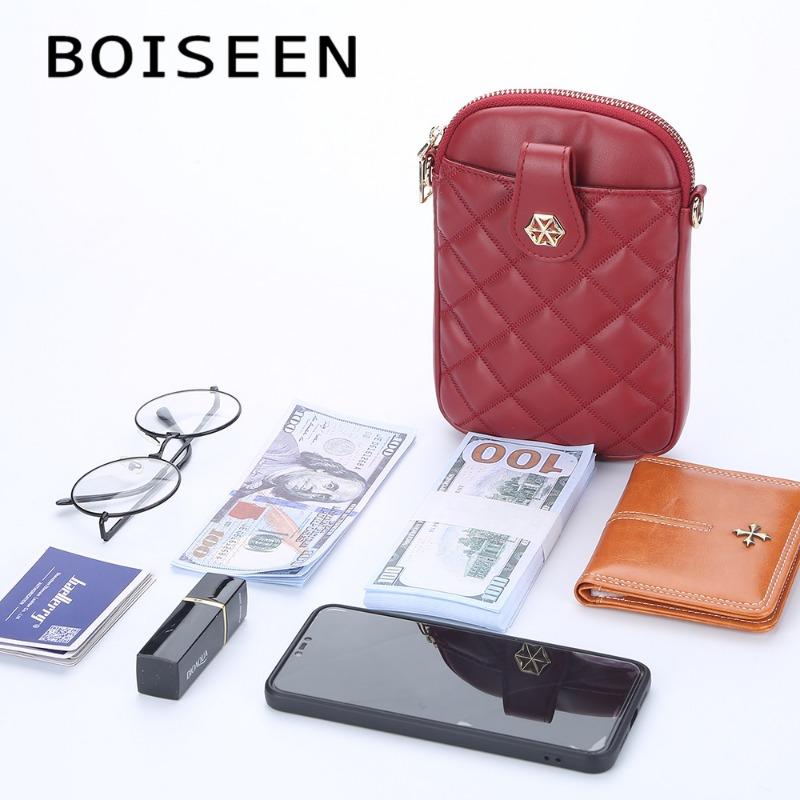 New women's mobile phone bag fashion rhombus messenger bag zipper large capacity shoulder bag women