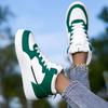 Blue High Top Sneakers Unisex Non Slip Platform Men's Skate Shoes Spring Autumn Casual Leather Skateboard Shoes For Women