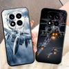 Aircraft Helicopter Formation Soft Phone Case for Xiaomi Redmi Note 12 13 14 15 Pro Plus 11 12S 11S 11T 10 4G Black Cover Back S