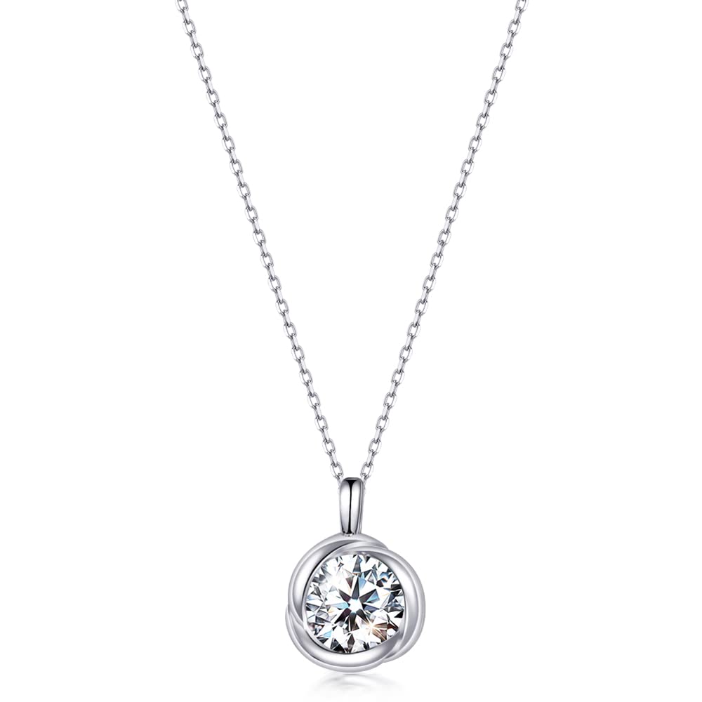 

necklace and earrings set Highest quality zirconia pendant silver Popular gift for White Day watch the carat [Free bird] Women s Rose Kiss