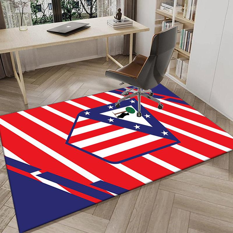 Atletico Ma-drid Crest Printed Area Rug for Office, Chair Rug, Decorative Carpet Floor Mat, Large Size Fan Gifts Christmas Gifts
