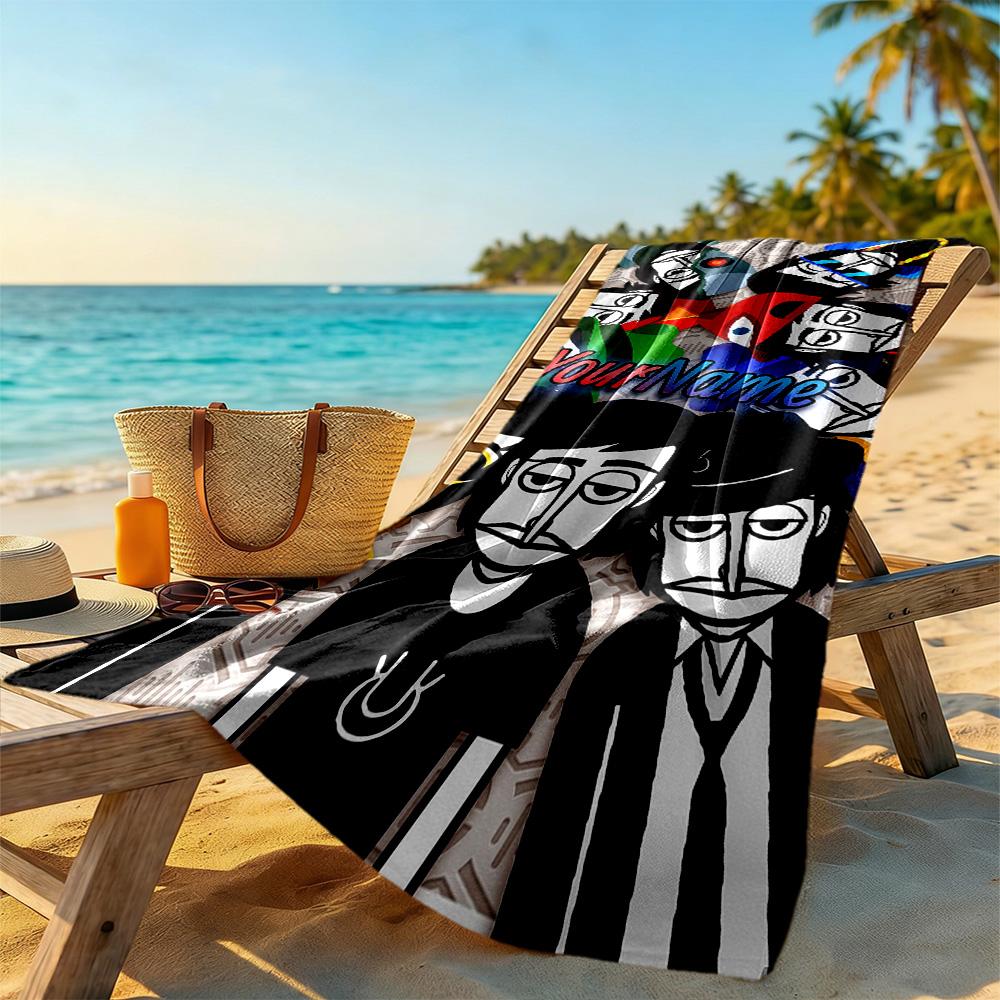 Incredibox Customized Name Beach Towel Quick-Dry Soft Microfiber Suitable for Sports Travel Swimming Yoga Bathroom Beach And Pool