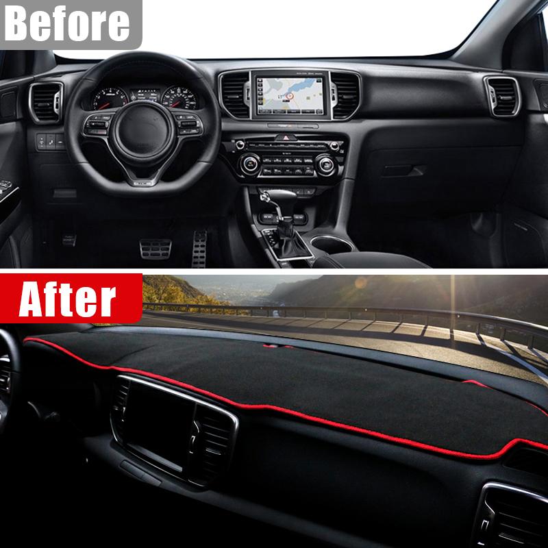 For Kia Sportage 4 QL 2016 2017 2018    Car Dashboard Cover Mat trument Panel Carpets Non-Slip Pad Accessories
