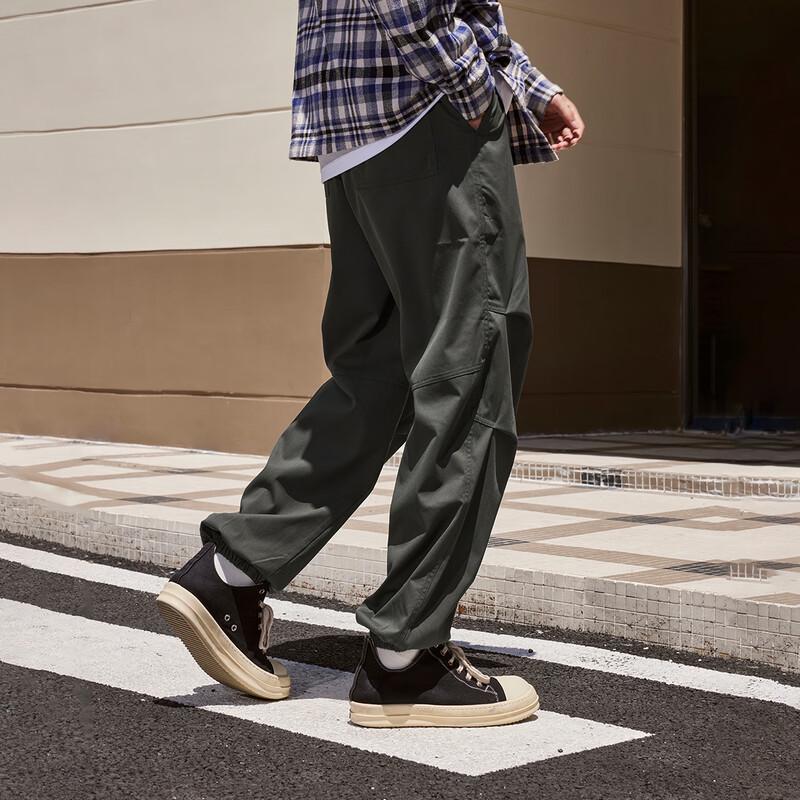 CHINISM Men's Cool-Touch Breathable Cargo Parachute Pants