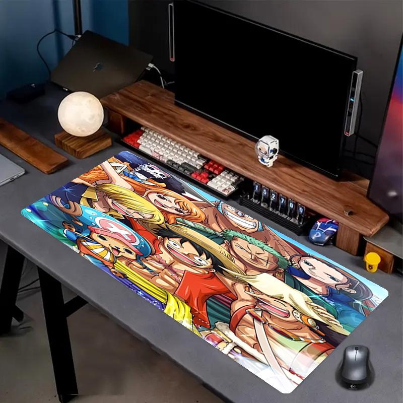 One Piece Print Mouse Pad, Anti‑Slip Desktop keyboard Mat, for PC Laptop Gaming Working Daily Use, Cool Festival Surprise Gift