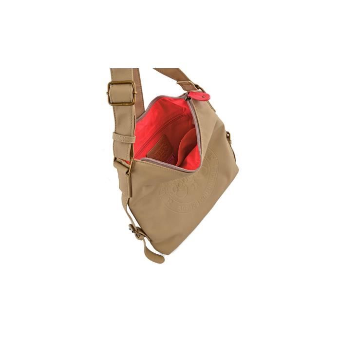 Umhängetasche - Le Temps des Cerises - Denver 13 - Kunstleder - Sandfarben - 25x28x7cm