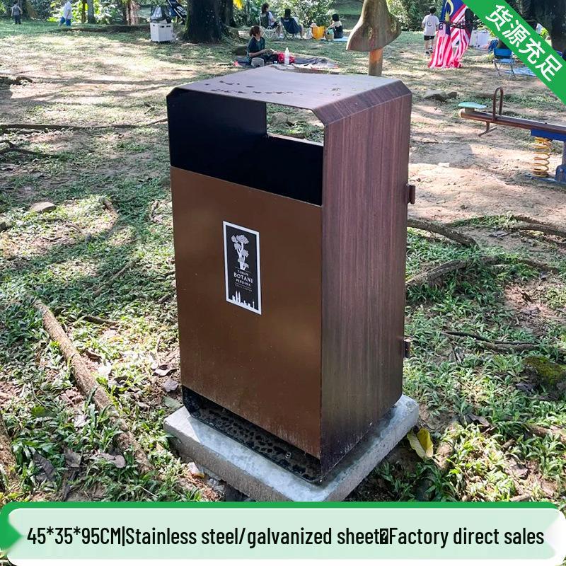 Stainless Steel Outdoor Trash Can for Parks and Commercial Areas
